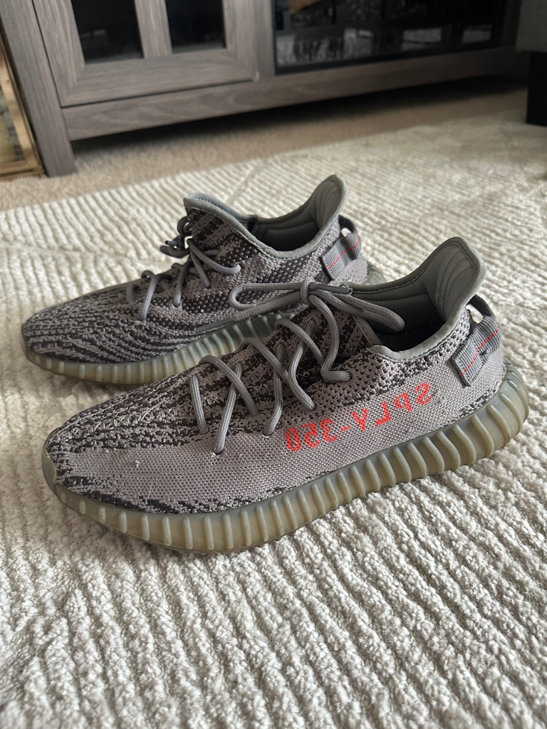 Adidas Yeezy Boost 350 V2 'Beluga' Gray & Orange Sneakers